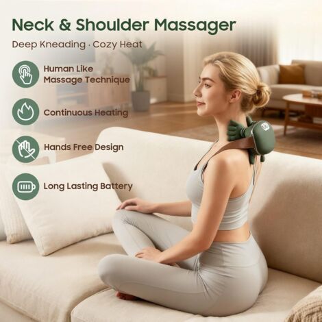 SmartPalm™ Rechargeable Neck & Shoulder Massager – Deep Tissue Relief with Heat & Vibration