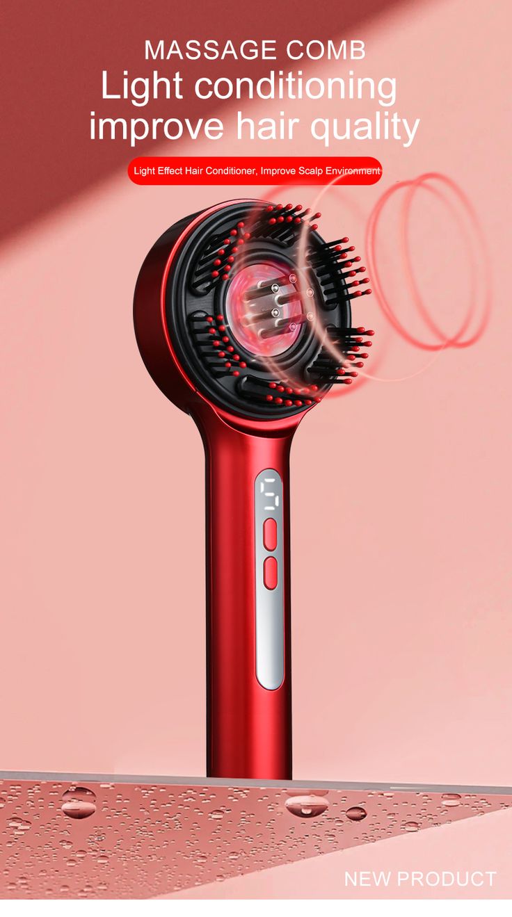 5-in-1 Electric Scalp Massager & Hair Growth Comb | Red Light Therapy | Oil Applicator | Rechargeable
