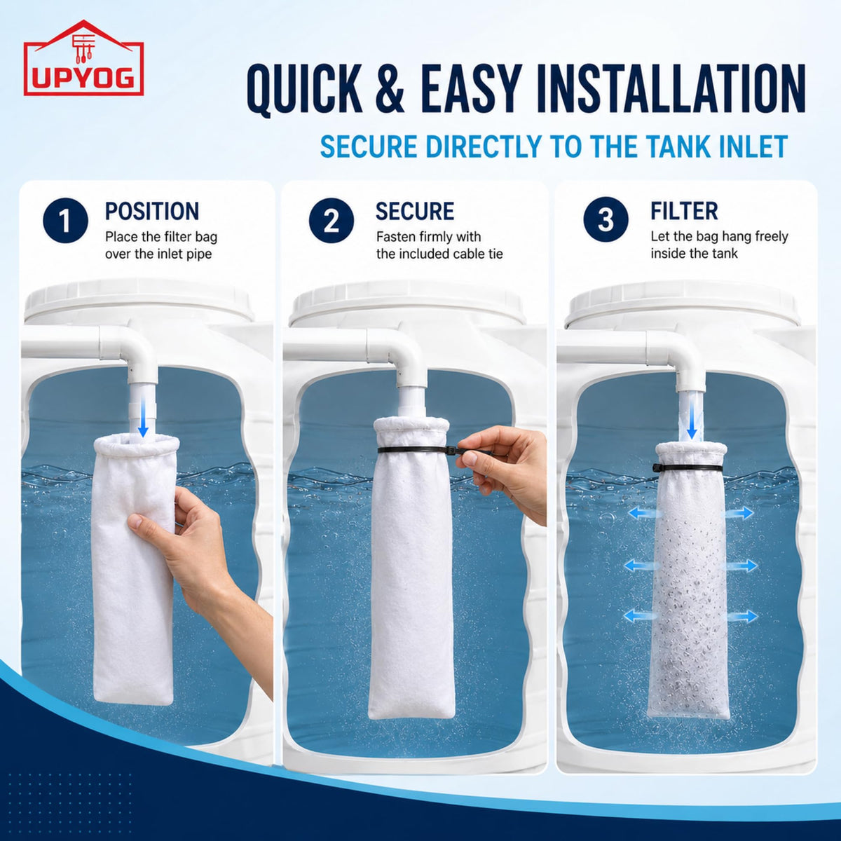 Water Tank Inlet Filter – Fine Mesh Water Purification Filter Bag